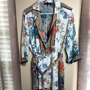 Floral belted romper